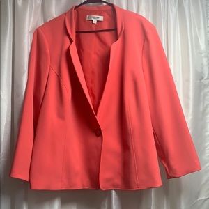 Vibrant Coral Blazer